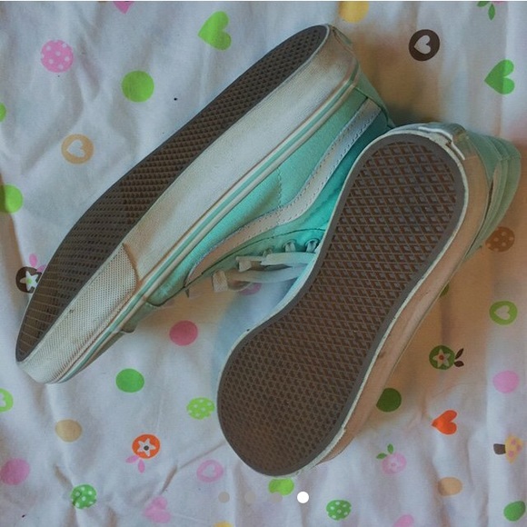 MINT GREEN VANS SK8 HI’S - Picture 4 of 4